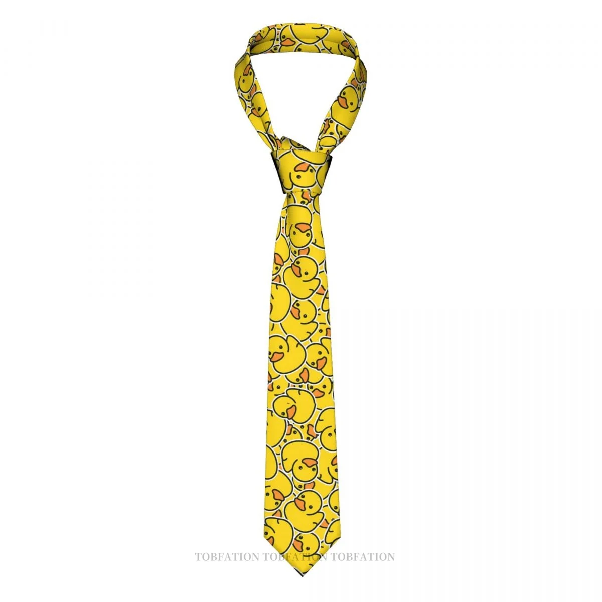 Yellow Classic Rubber Duck Classic Men's Printed Polyester 8cm Width Necktie Cosplay Party Accessory