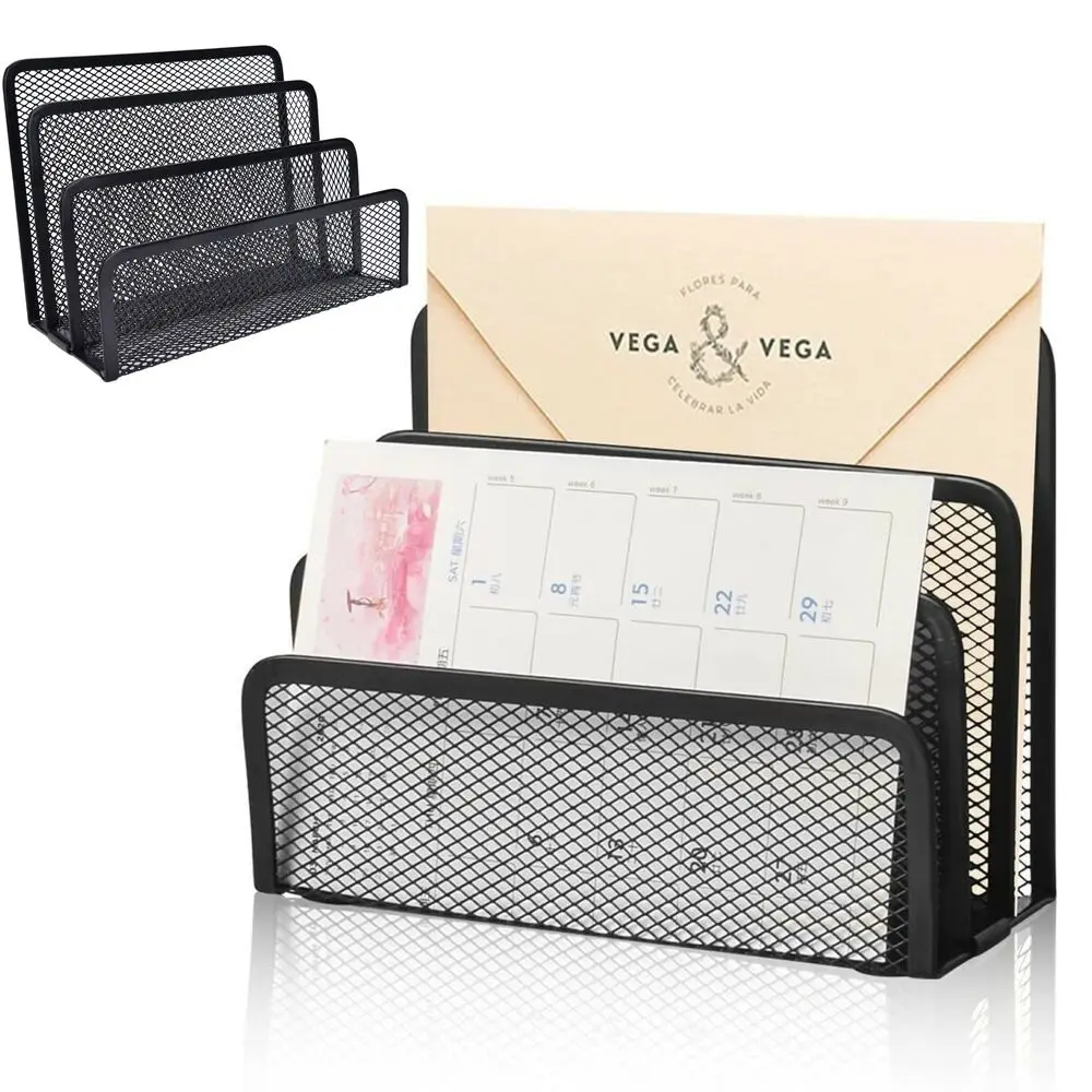 

Stationery Business Card Shelf Folder Book Holder Letter Paper Holder File Storage Rack Mesh Storage Box Mesh Tray