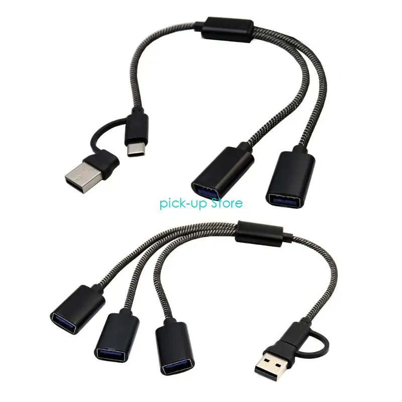 

Q5WA USB2.0 Y Cable 2/3 Charging Port 5V2A Power Adapter For Smartphones Tablets Laptops USB C/USB Connection
