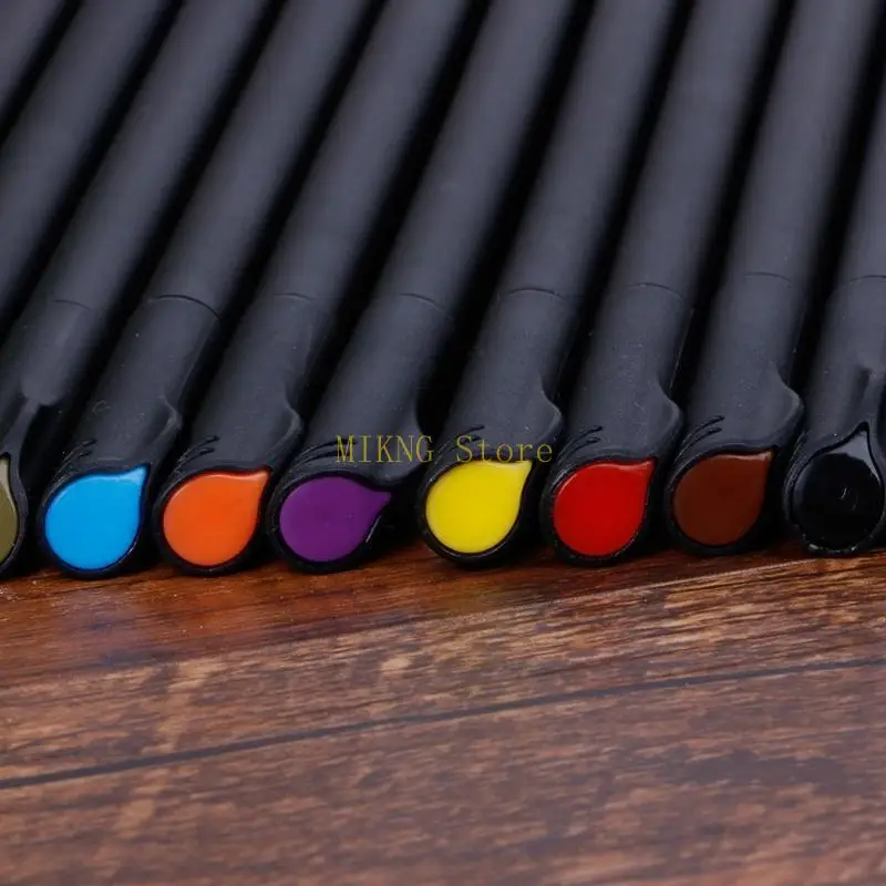 مجموعة أقلام Fineliner 12/24 لونًا 0.4 مللي متر خط طرف رفيع للكتابة قلم تحديد الرسم أفضل بيع