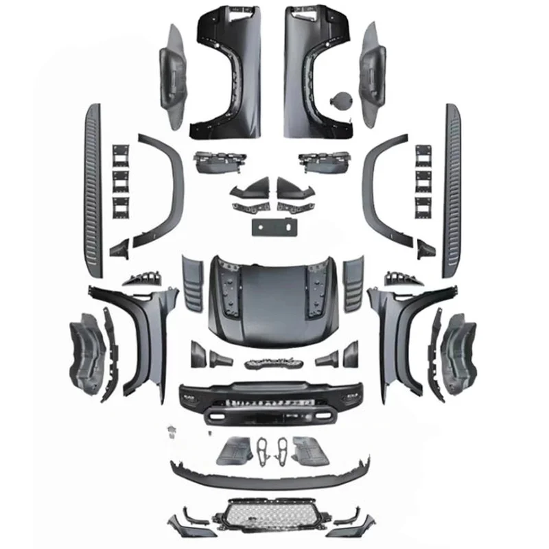 High Quality Black ABS+Stainless Steel Conversion Body Kit OE 68528996AA For Ram 1500 2019-2023 Crew Cab