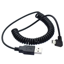 40CM USB 2.0 Male to MINI USB 2.0 Male 90 Degree mini USB Up or Down Angle Left or Right  Angled Retractable Data Charging Cable