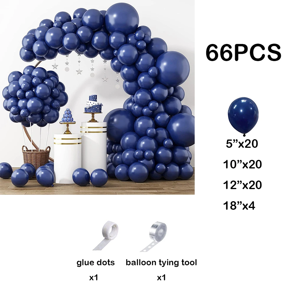 Navy Blue Balloons Garland Arch Kit Different Sizes 5/10/12/18inch Balloon Birthday Party Baby Shower Wedding Decoration Globos