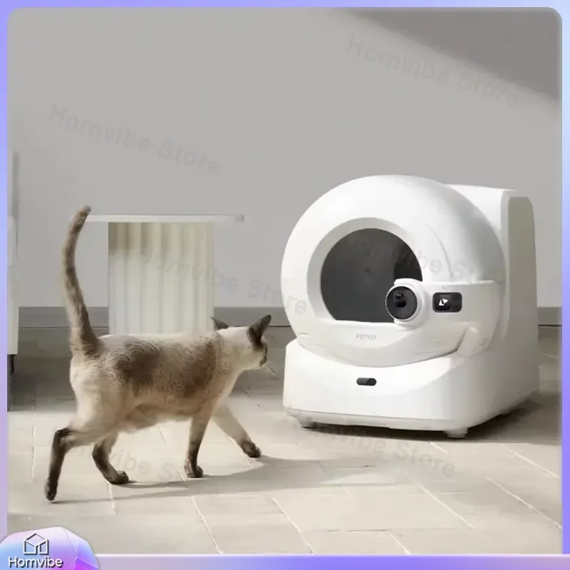 Automatic Self Cleaning Cat Litter Box with Visual AI Technology Smart Electric Cat Toilet 70L Large Capacity Plastic Litter