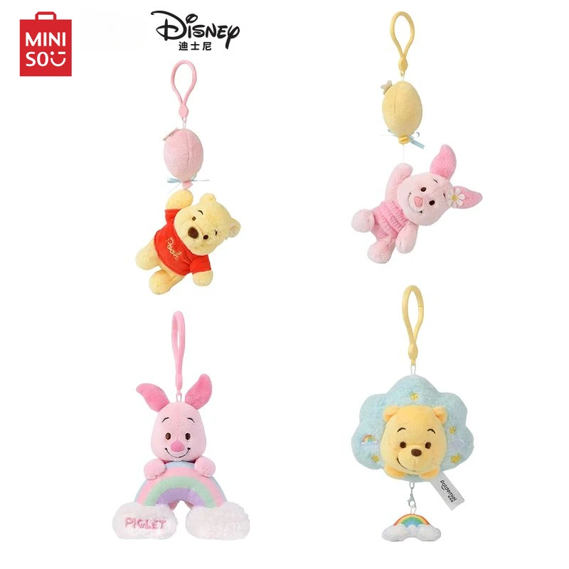 

Miniso Disney Winnie The Pooh Keychain Cartoon Plush Pig Plush Toy Pendant Cute Animal Keyring Fashion Bag Pendant Decoration