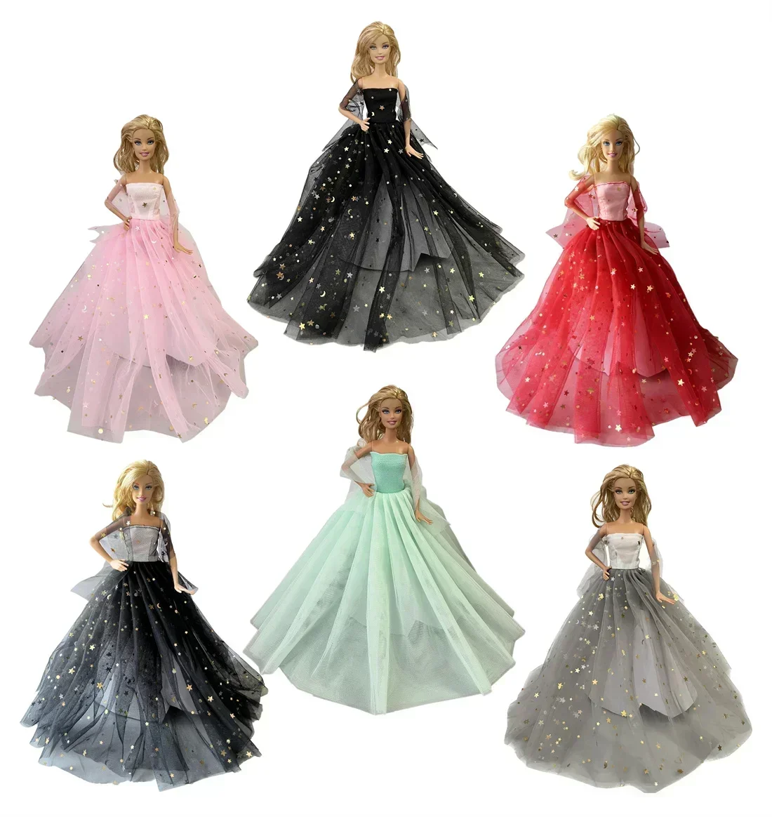 

1 Set Cloth Doll Accessories Princess Dress + Shoes for 11.5 Inch 30cm Doll Kids or Birthday Gift