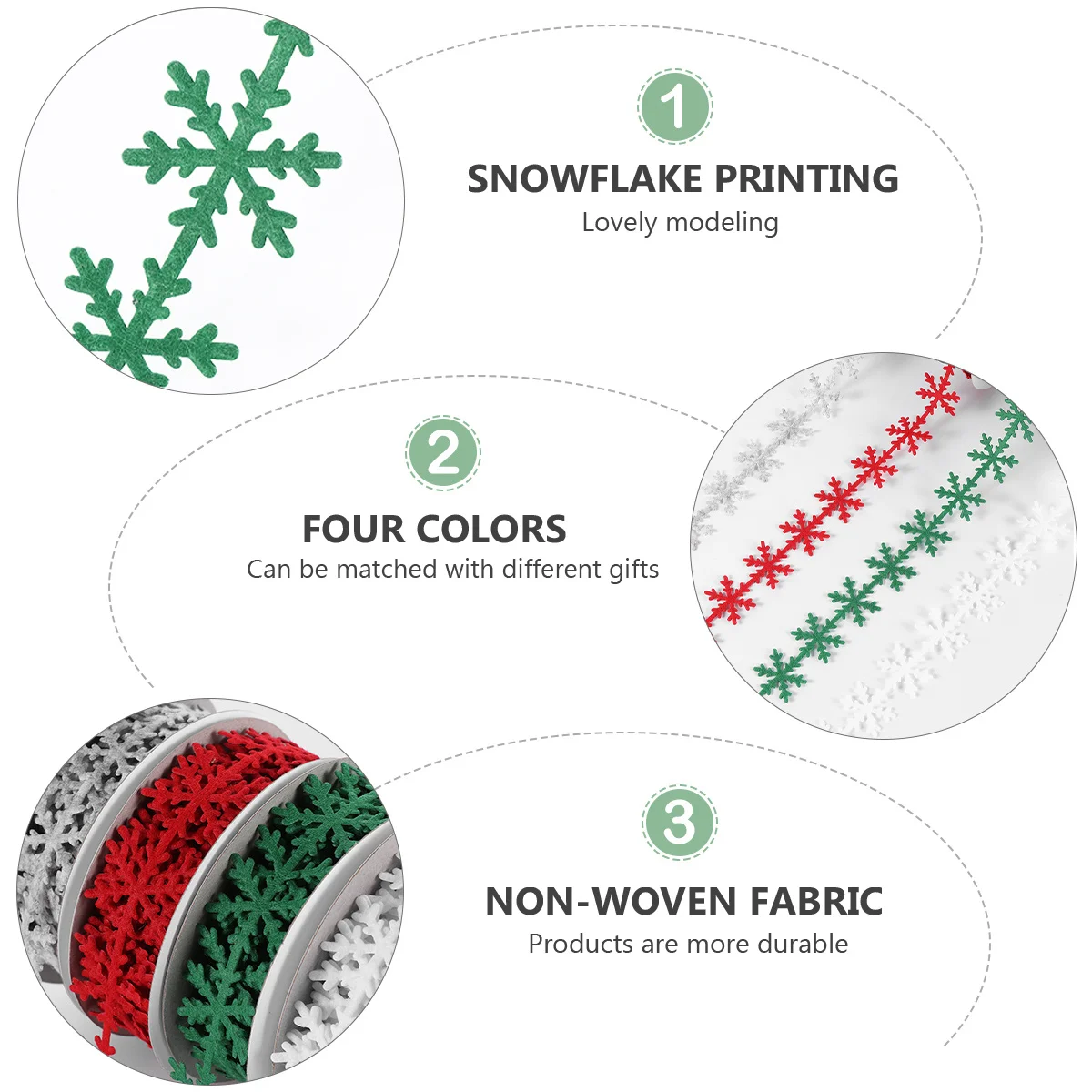 

4pcs 4 Rolls 5M Christmas Decoration Ribbon Durable Skin-Friendly Craft Gift Wrapping Supply For Holiday Party Diy Home Decor