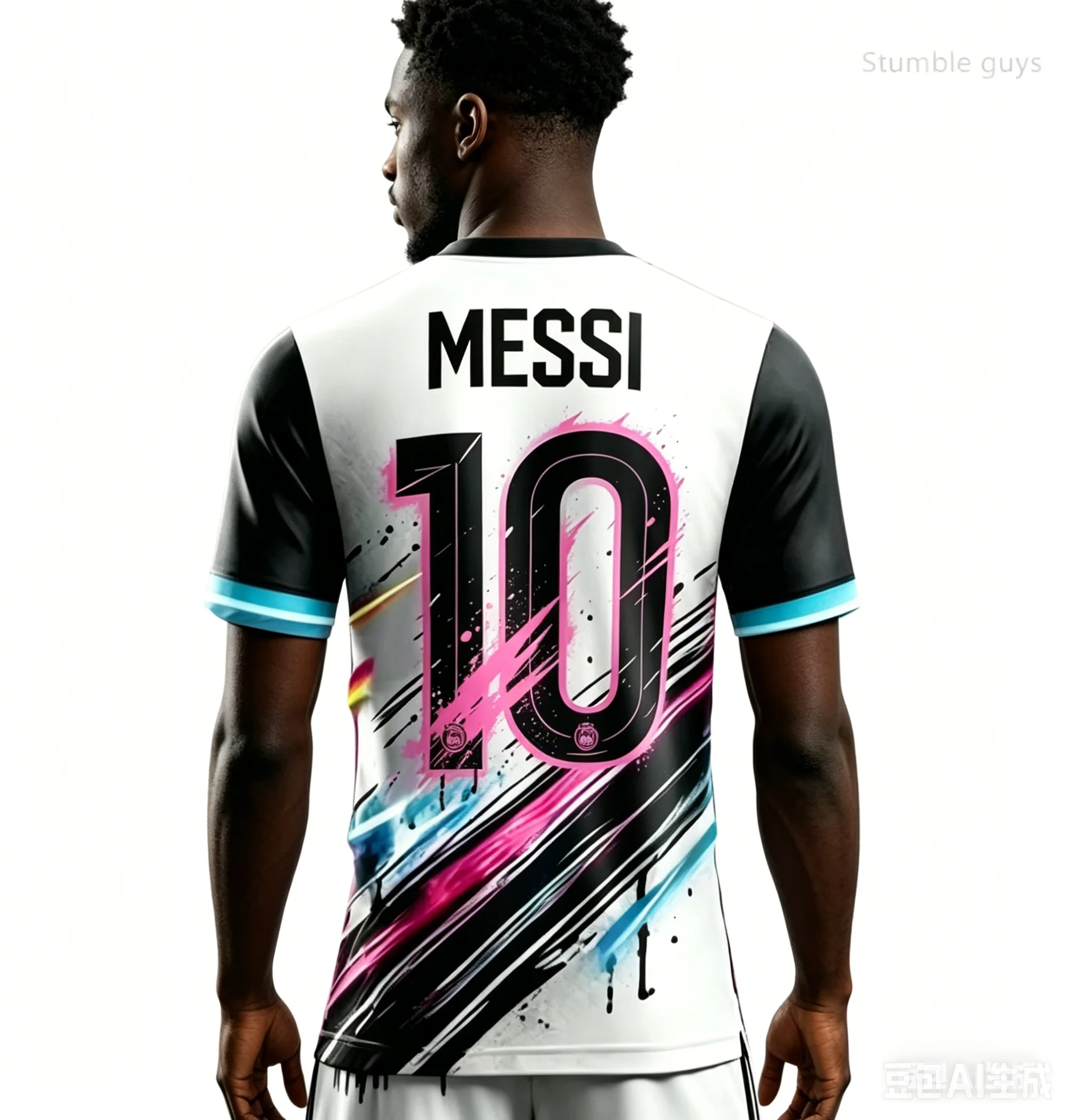2026 Sommer Herren Messi Nr. 10 KI-bedrucktes Fußball-Kurzarmtrikot, modisches Oversize-T-Shirt für den Alltag und Outdoor – Detail 7