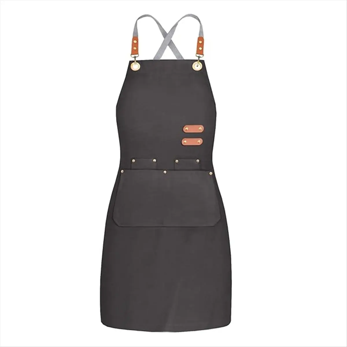 2026 Trend Chef Canvas Apron for Men Women,Across Back Kitchen Bib Apron with 4 Pockets,for Cooking Hairstylist Work