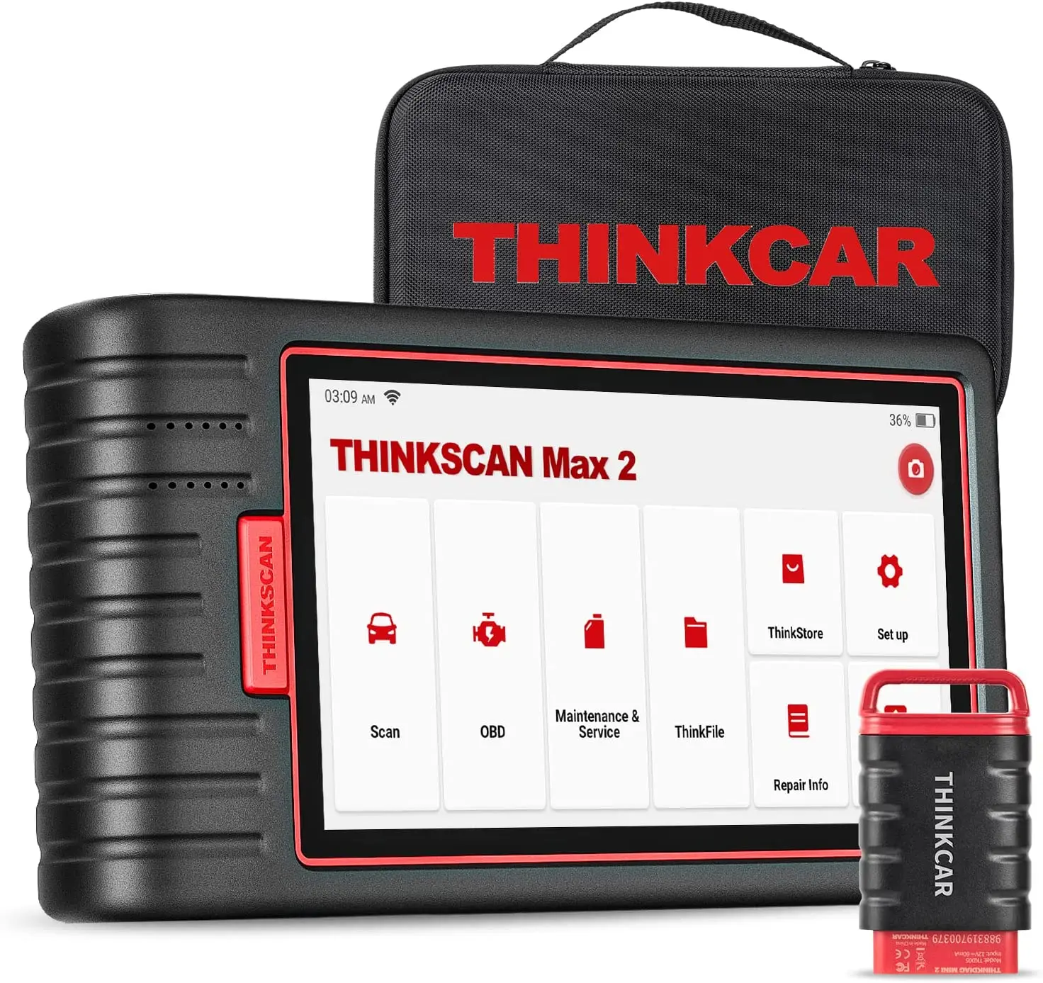 THINKCAR ThinkScan Max 2 Full System Function CAN FD 28 Reset Universal Bi-directional Control OBD2 Scanner Car Diagnostic Tools