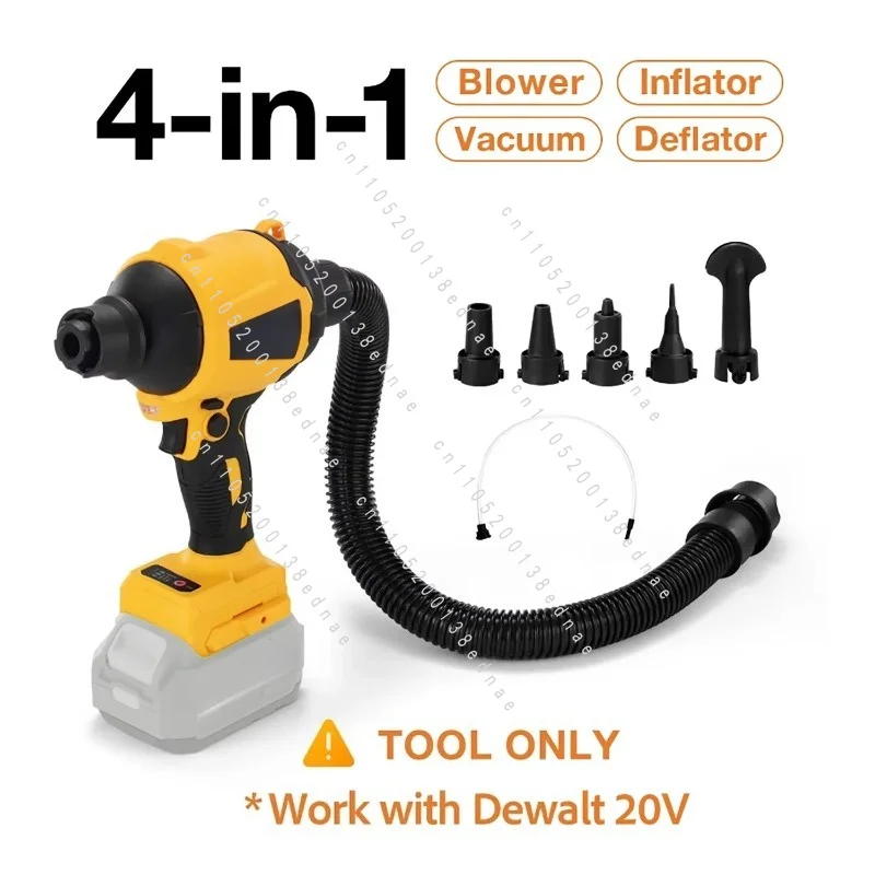 Brushless Cordless Compressed Air Duster Blower Air Pump Bare Tool Fit 18/20V Lithium Battery for Workshop & PC Cleaning