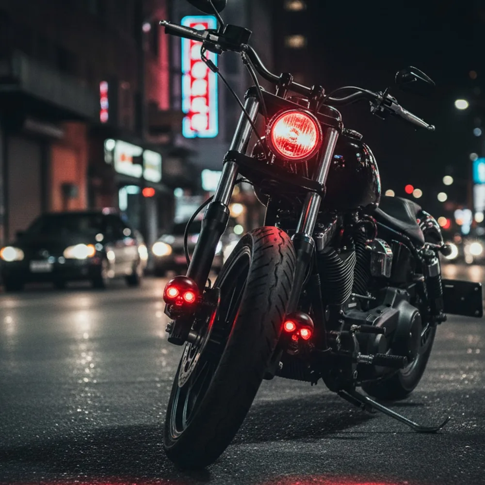 2 قطعة نمط الجمجمة LED بدوره إشارة دراجة نارية أضواء الاتجاه المتعري سيجان مصباح موتو الضوء الخلفي مؤشر LED القيادة الخفيفة