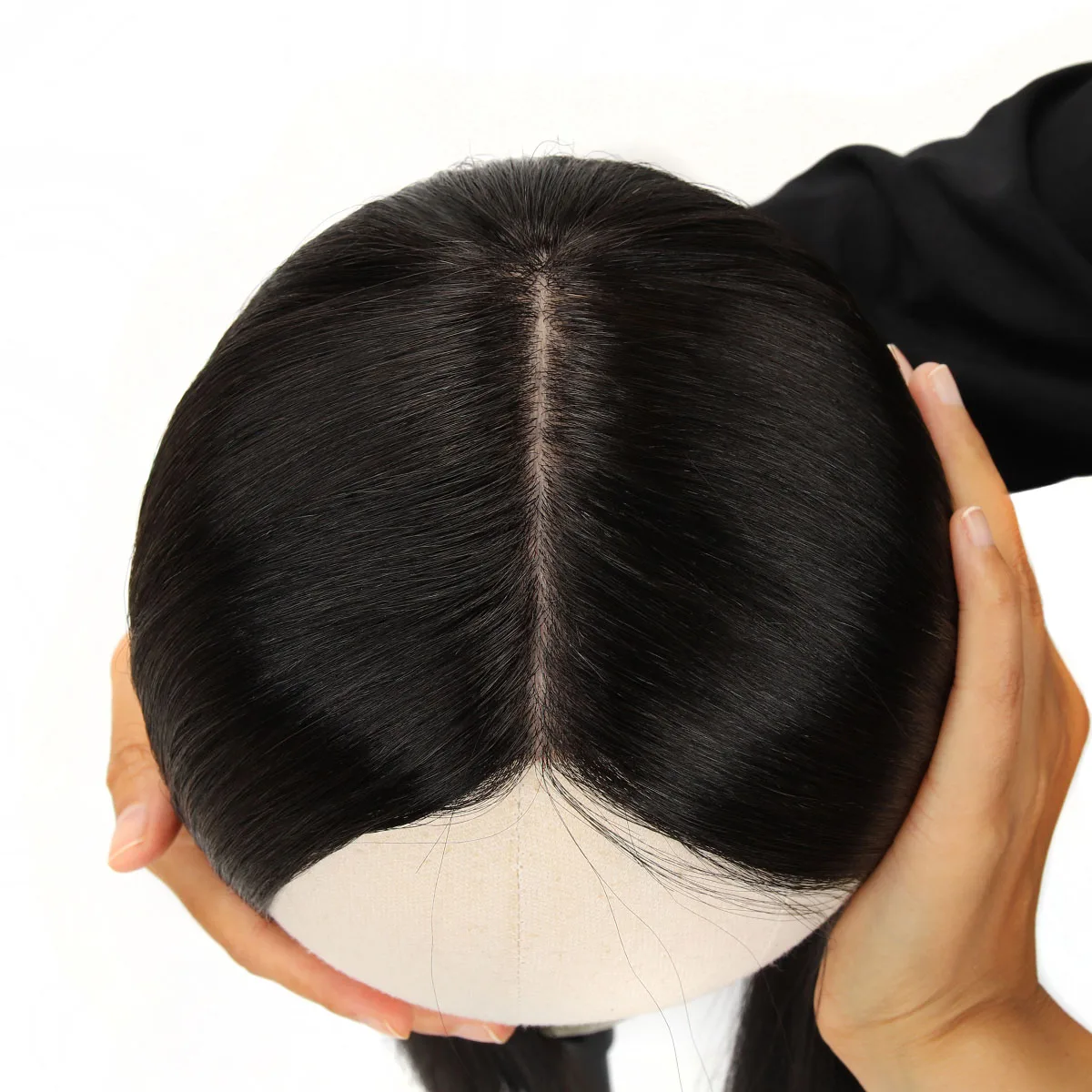 TUW03 Silk Hair Topper for Women 100% Remy Human Hair Natural Looking Hair Piece Easy to Wear And Care Human Hair Toppers