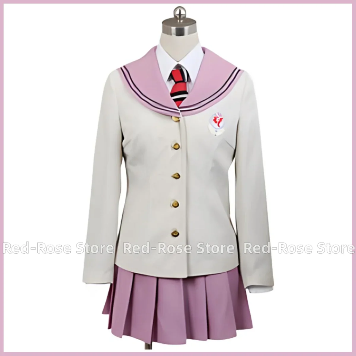 Anime Ao No Exorcist Kamiki Izumo Cosplay Costume Wig Japanese Pink JK Uniform Skirt Woman Kawaii Lovely Campus Sailor Suit