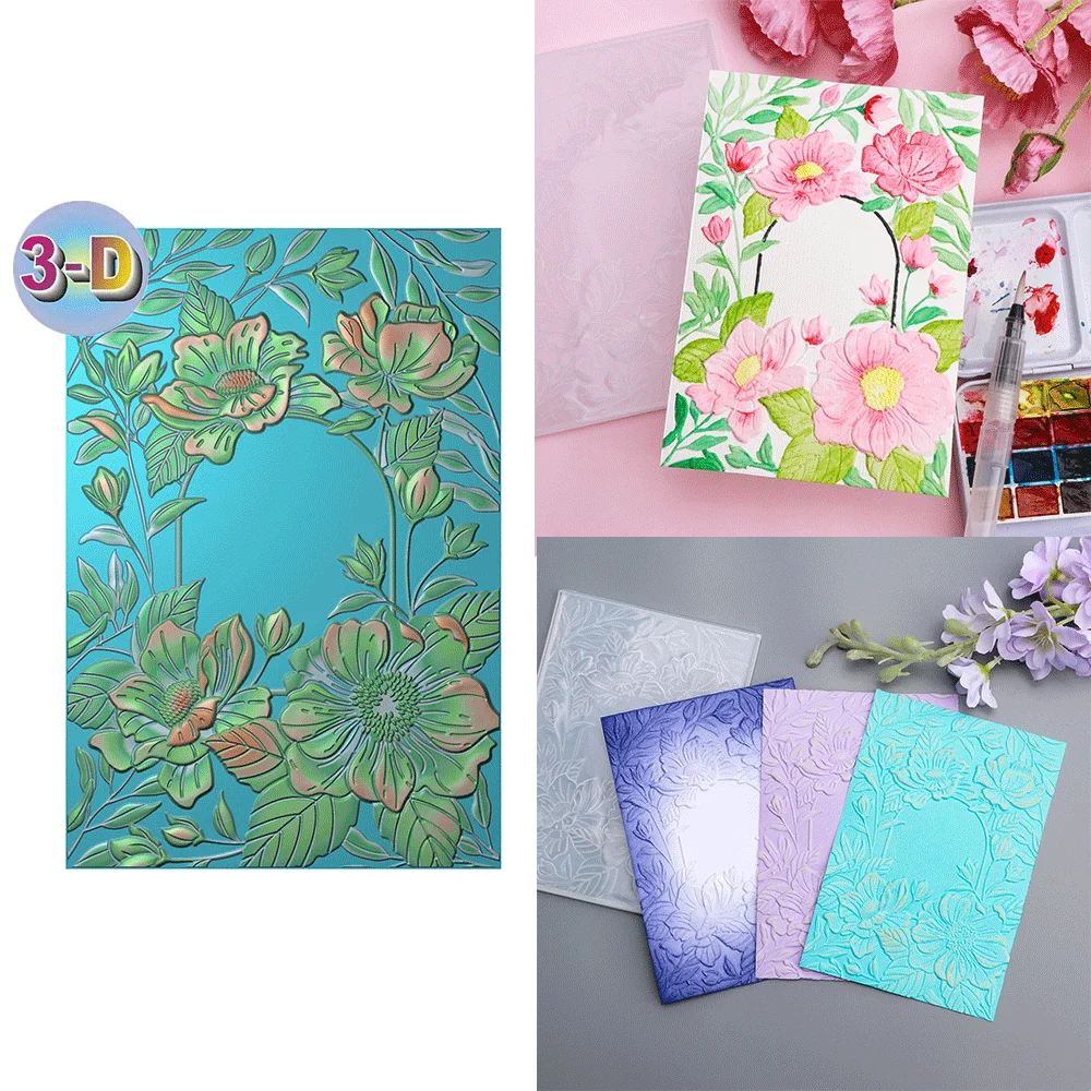 Floral Archway 3D Embossing Folder For Adding Texture And Dimension To Craft Project Card Making