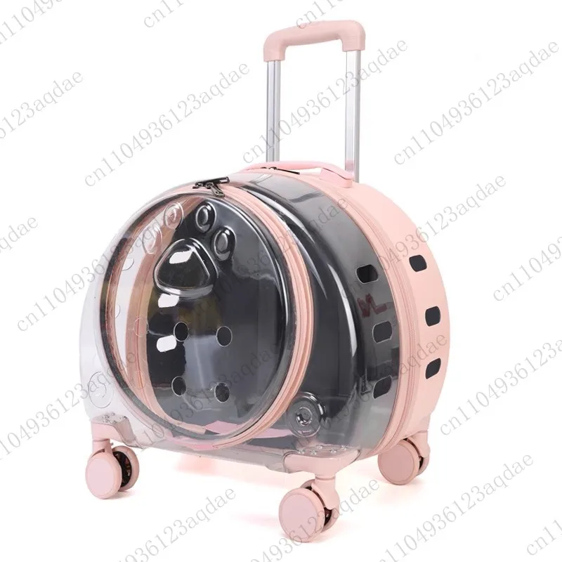 Portable Cat Bag for Going Out Large Capacity Transparent Breathable Pet Trolley Case Cat Travel Bag Pet Supplies Cat nest
