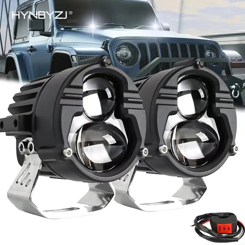 

HYNBYZJ LED Work Light Bar Laser Motorcycle Fog Lights Super Bright Front Lamp Driving Offroad 4X4 for Boat SUV ATV Truck