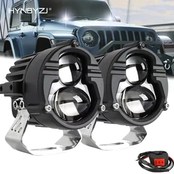 HYNBYZJ LED Work Light Bar Laser Motorcycle Fog Lights Super Bright Front Lamp Driving Offroad 4X4 for Boat SUV ATV Truck