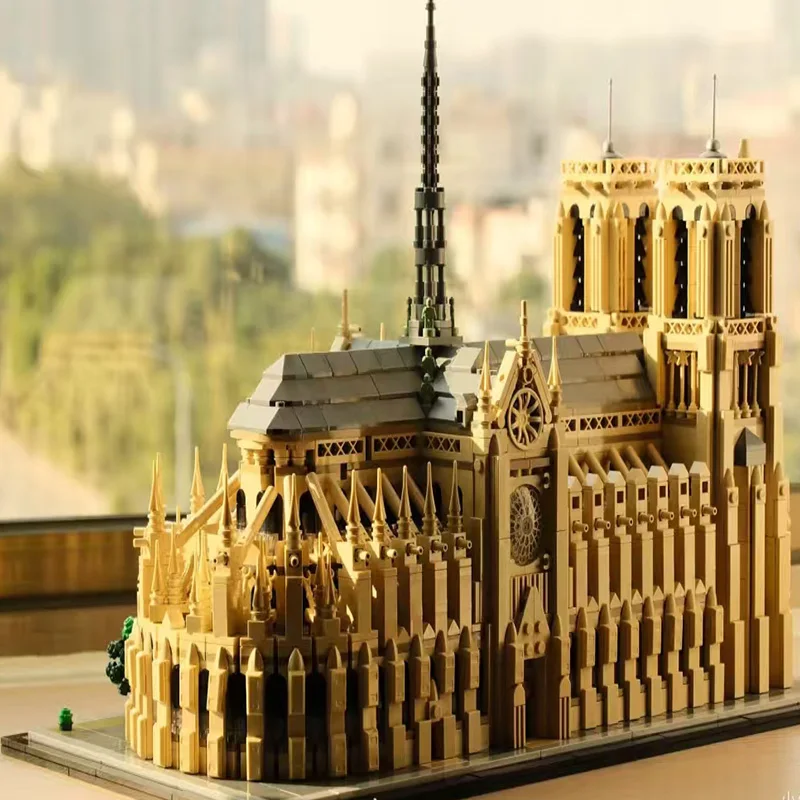 

Набор архитектурных моделей Qing Wang Notre-Dame de Paris, набор строительных блоков для взрослых, идея подарка для любителей истории ﻿