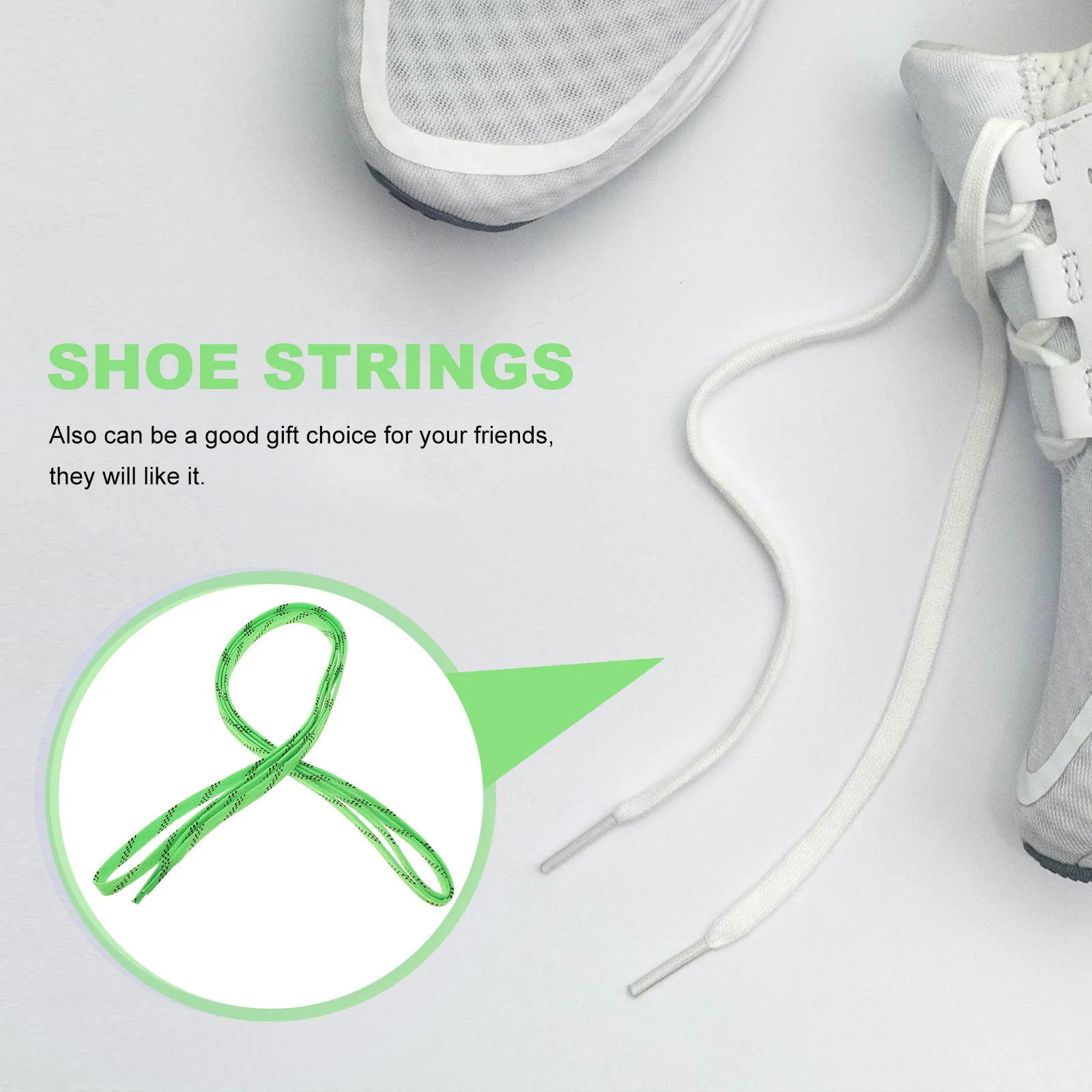 

1Pair Anti-Freeze Shoe Laces Heavy Duty Wax Coated Shoelaces for Hockey Skates Ski Boots Sports Athletic Footwear All Match Ties