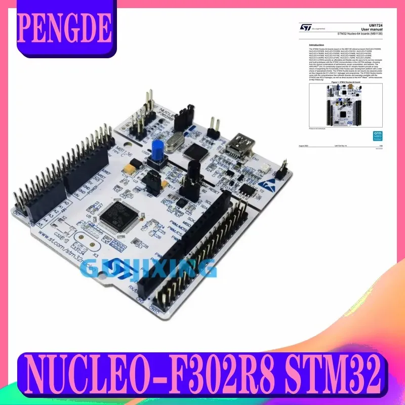 NUCLEO-F302R8 STM32 Nucleo-64 development board with STM32F302R8T6 MCU supports Arduino and ST morpho connectivity