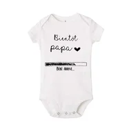 Papa bébé arrive bientôt bébé barboteuse annonce enceinte nouveau-né enfant en bas âge combinaison vêtements d'été présente des cadeaux de douche pour bébé 3