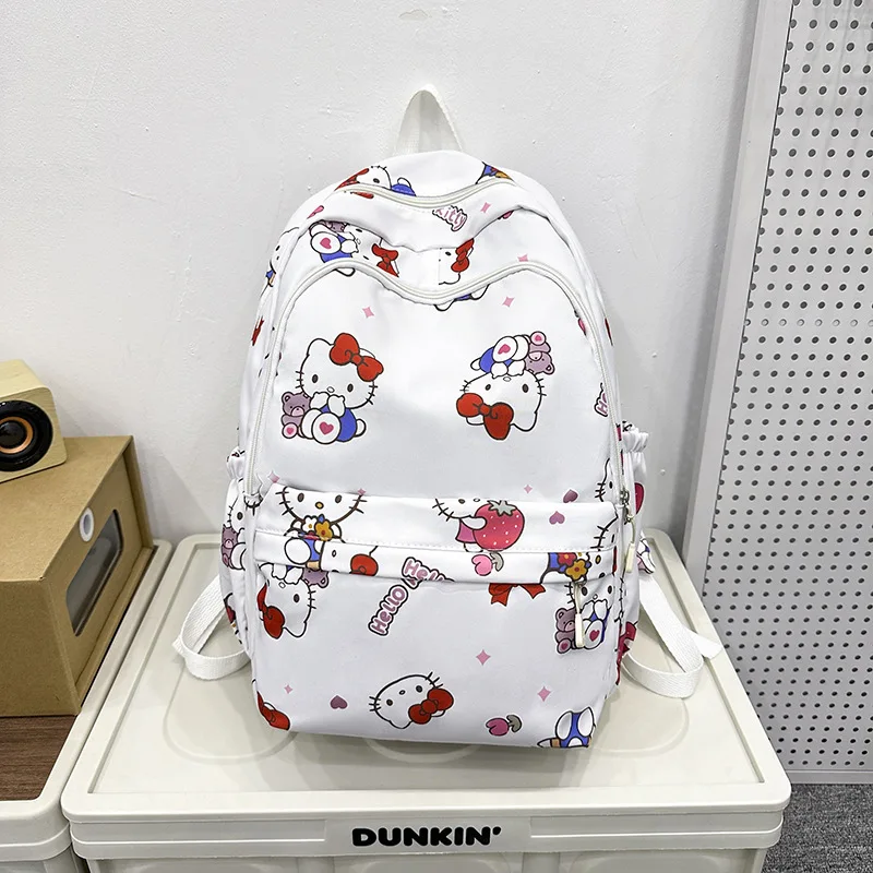 Plecak Sanrio Melody, Cinnamoroll Kuromi uroczy Daypack, tornister z kreskówki Anime, dziewczęcy plecak podróżny na co dzień