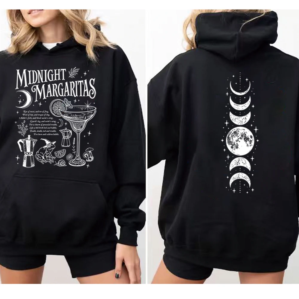 Vintage Midnight Margaritas Hoodie Practical Magic Shirt Retro Halloween Moviepullover Trendy Casual Spooky Season Gift Hoodies