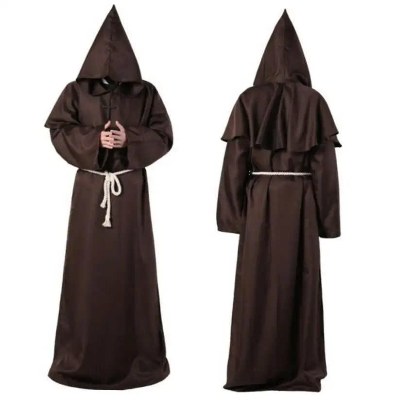 Kostium na Halloween: Czarodziejka, Ksiądzka, Strój Tradycyjny Etniczny dla Kobiet, Ubranie na Występy Sceniczne, Motyw Halloweenowy