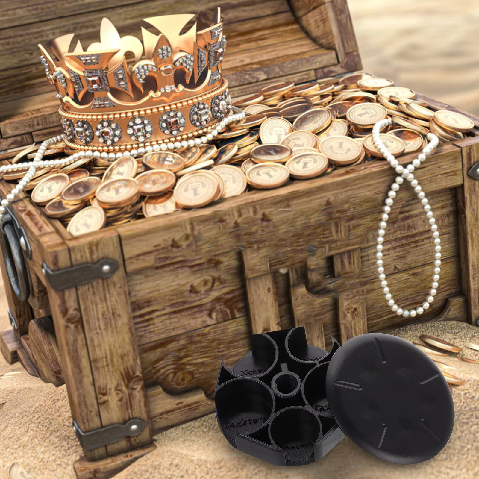 

Holder Portable Large Capacity Coin Organizer Vehicle Change Storage Holder Organizer for Car Accessories Purse Outdoor