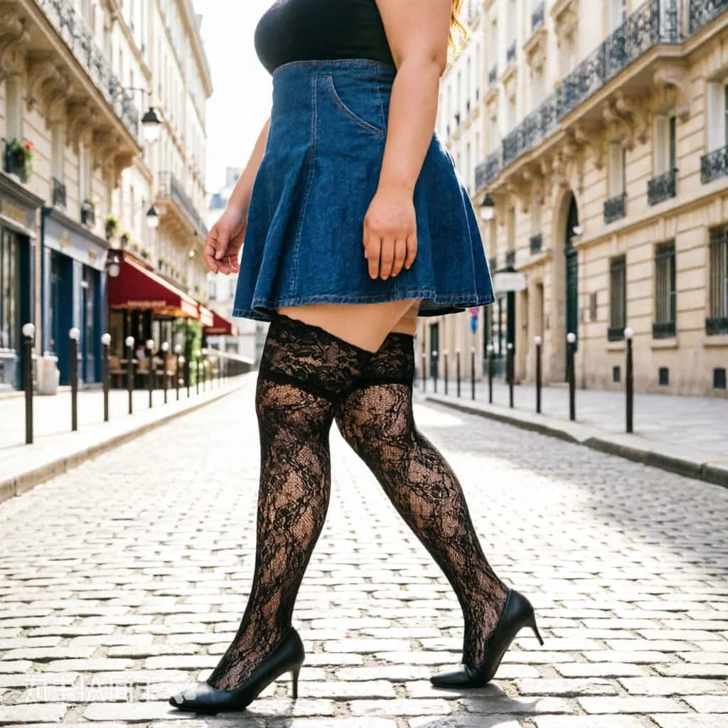 Plus Size Fishnet Stockings for Women High Elasticity Lace Vintage Hollow Out Mesh Stocking Sexy Retro Thin Socks Black view 4