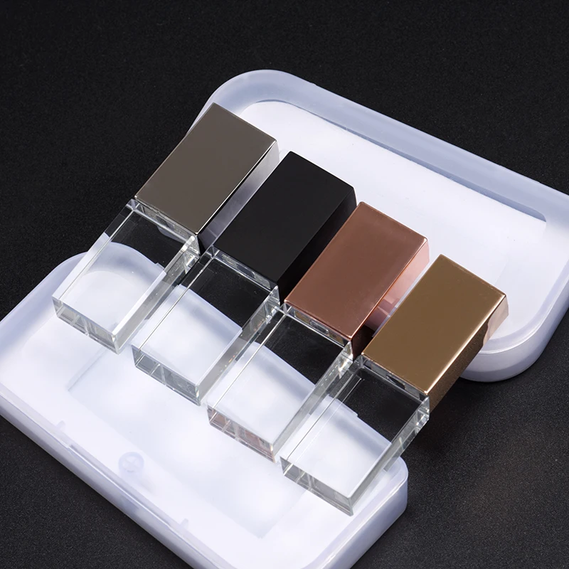 Crystal USB3.0 Free Custom Logo Memory Stick 128GB High Speed Pen Drive 64GB Wedding Gift USB 3.0 Flash Drive 32GB 16GB 8GB 4GB