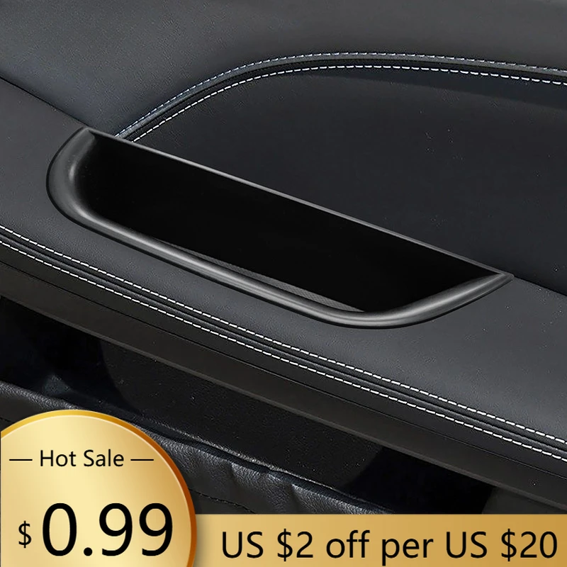 

Steering Covers Car Styling Door Storage Box Decoration Cover Trim For Mercedes Benz SLK SLC 2011-2018 Black Interior Accessor