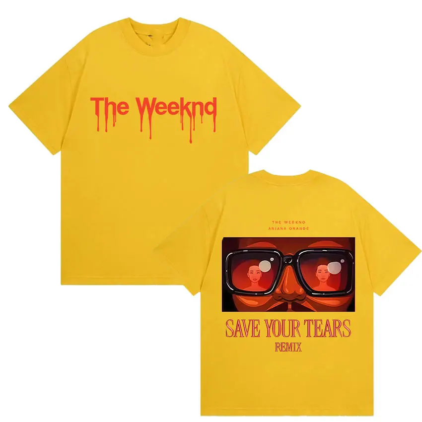 ألبوم Weeknd Ariana Orade الجديد 2025 نمط مطبوع للرجال والنساء تي شيرت ريترو الهيب هوب المشجعين الشارع تي شيرت بلايز عادية #2