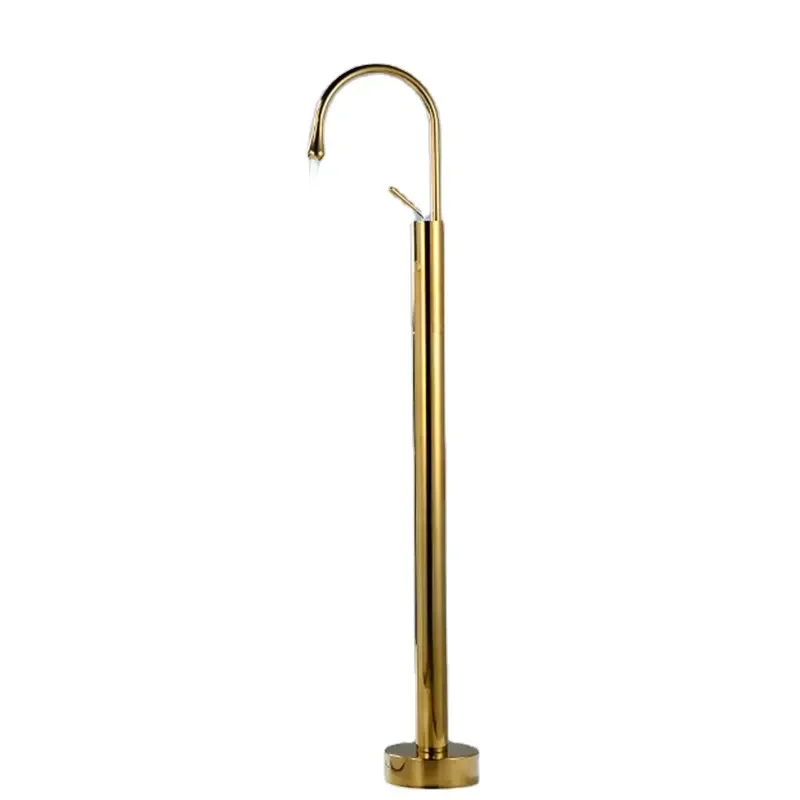 Water Drop Hot Cold Water Bath Tub Shower Faucet Rose Gold Contemporary Bathroom Metered Faucets,floor Stand Faucets Rain