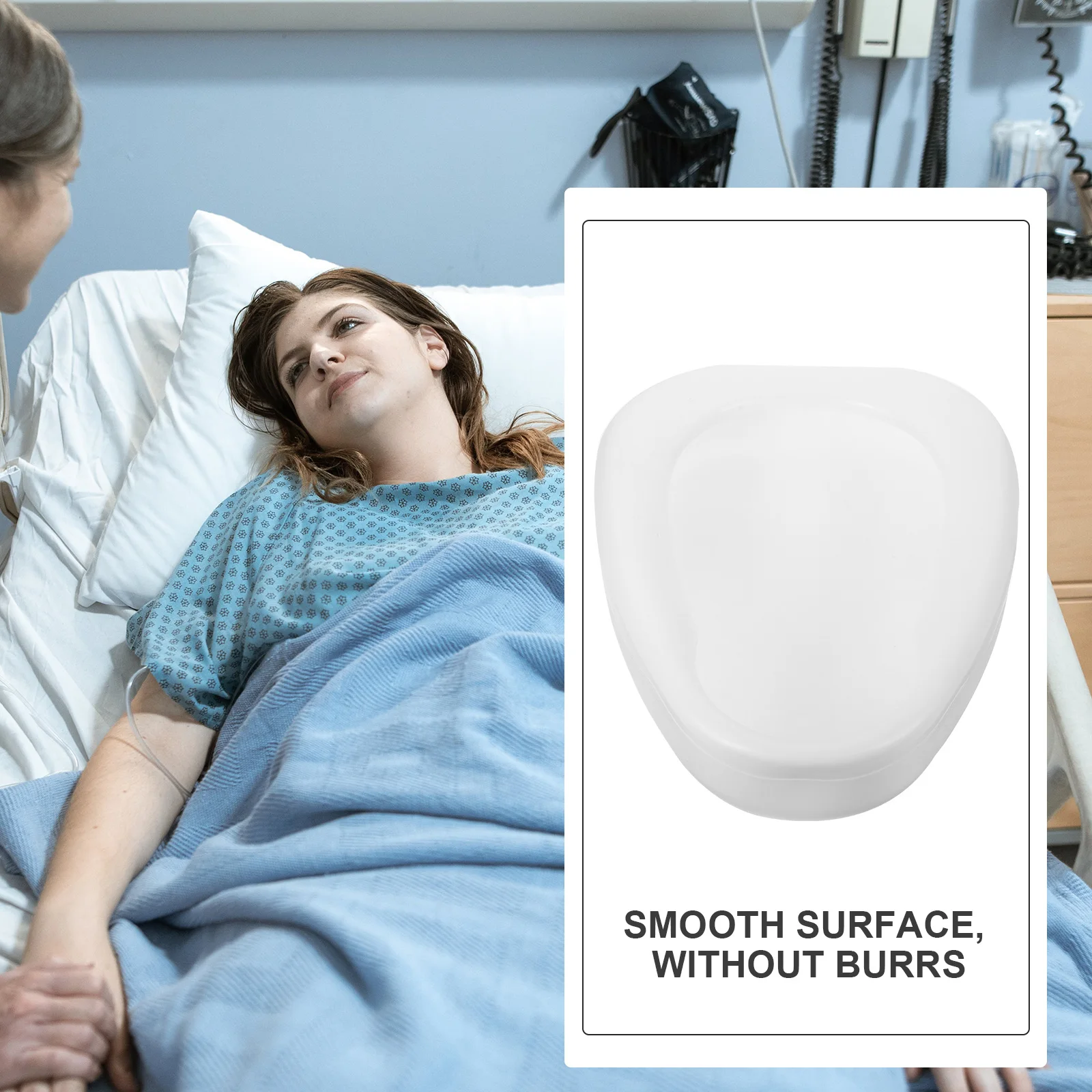 

Elderly Toilet Bed Pan Plastic Bedpans for Bedridden Patient Home Use Elderly Men Women Safe Comfortable Sturdy Practical Simple
