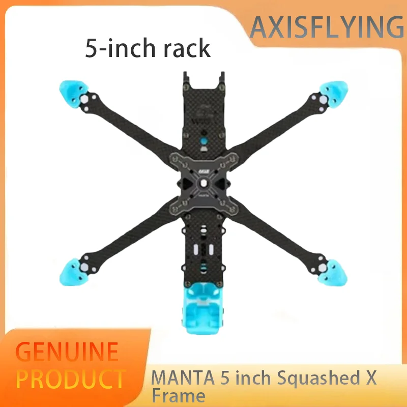 

Axisflying MANTA 5 inch Carbon Fiber Squashed X Frame Kits 238mm Wheelbase 5mm Arm Thickness for RC FPV 5inch Freestyle Drone
