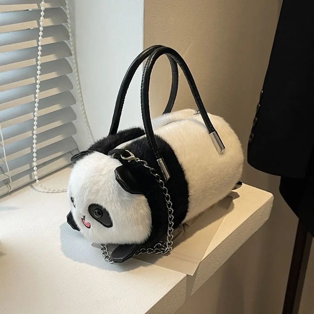 Sweet Animal Panda Plush Bag Sheep Large Capacity Crossbody Bag Chain Doll Bag Shoulder Bag Girl