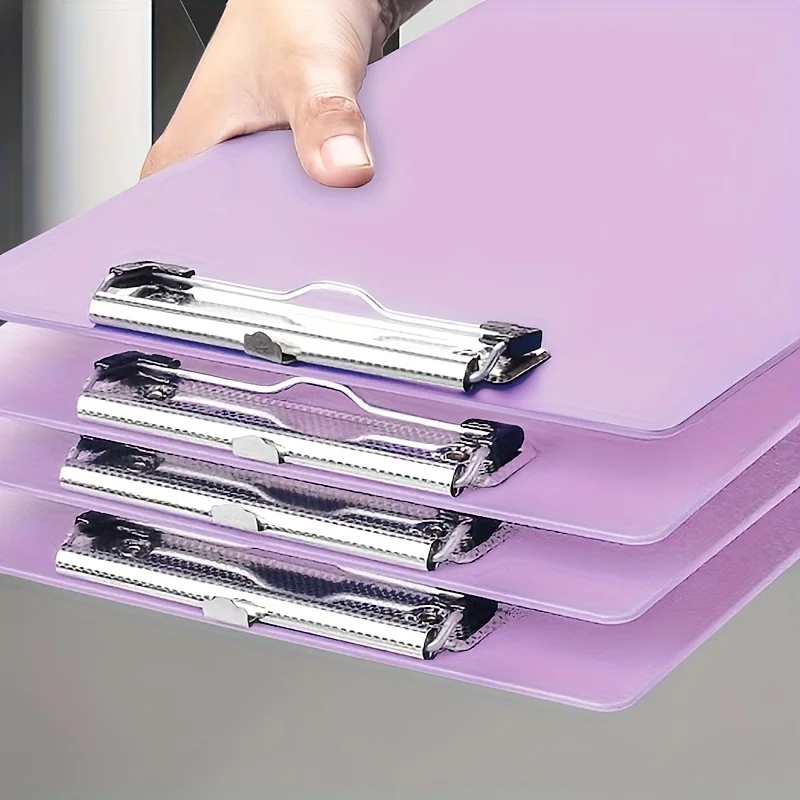 

4-Pack Colorful Writing Pad Clips with Clips - Durable PP Material, Meeting Minutes, Study, and Home Use, for Office Supplies