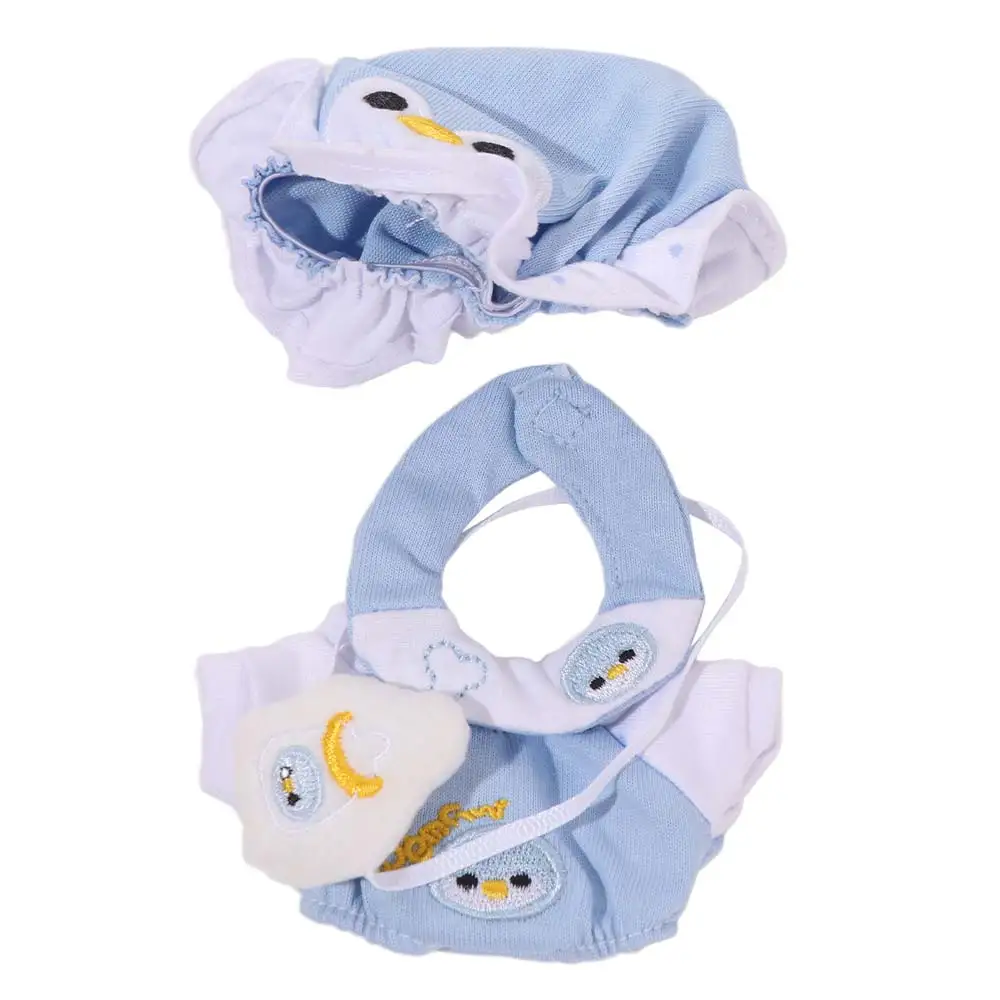 

1 set Cross-Dressing Penguin Baby 10cm Cotton Clothes Cartoon Outfit Cotton 's Clothes Set Mini Cute 10cm Clothes Gift