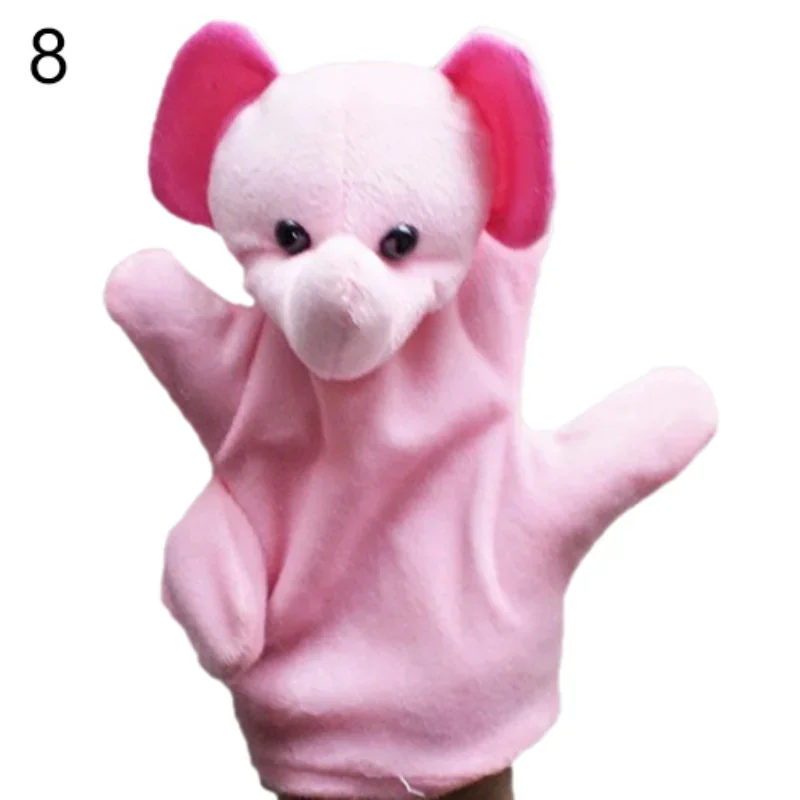 Marionnettes à doigts dessin animé bébé enfant Zoos ferme Animal faune gant à main sac en peluche doux pour enfants Adorable Puzzle jouet éducatif