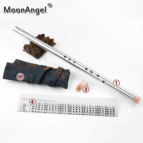 마우스피스가 있는 수직 금속 샤오 플루트, 전문 초보자 악기, 플루타 피콜로 악기, 뮤지컬