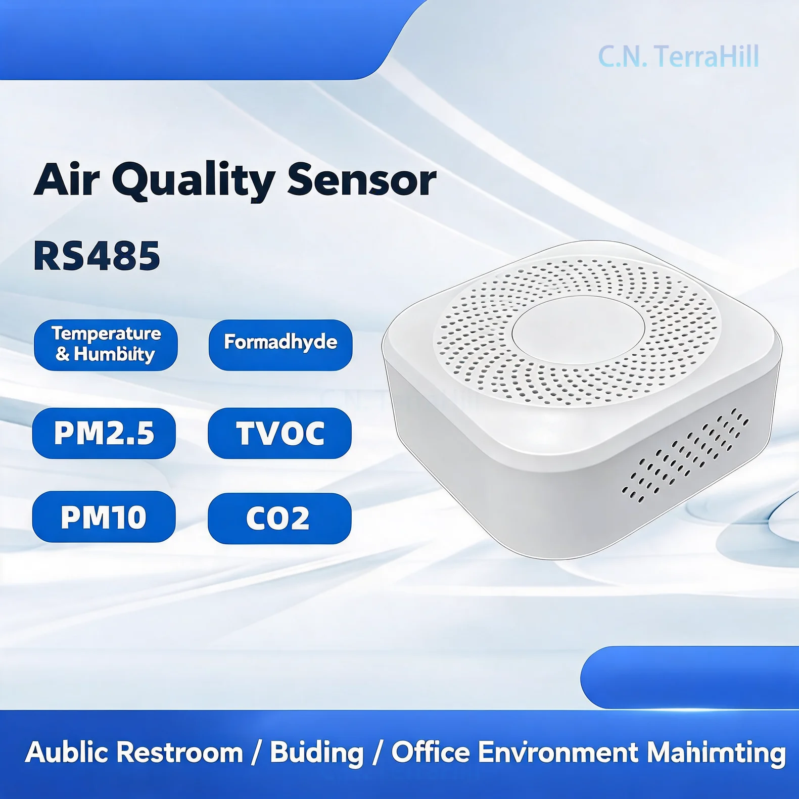 7-in-1 Air Quality Monitor Temperature Humidity CO2 Formaldehyde PM2.5 Detector Indoor Multi-Functional Tester