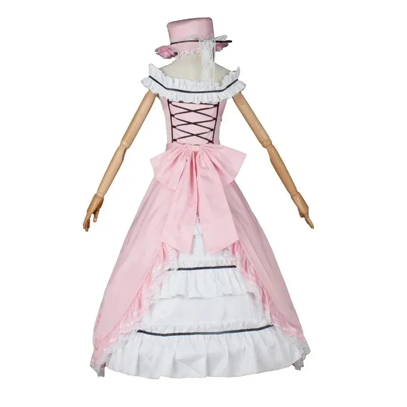 Black Butler Ciel Phantomhive Pink Robin Uniform Cosplay Costume Unises Dress Halloween Wig Carnival Women Anime Clothes