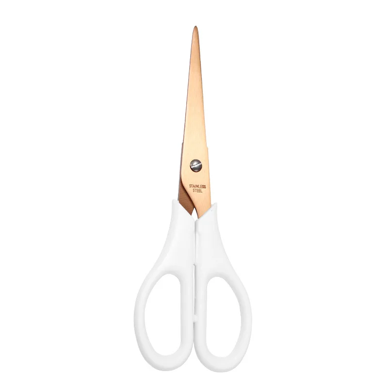 stainless steel gilded DIY craft office scissors with sleeve
