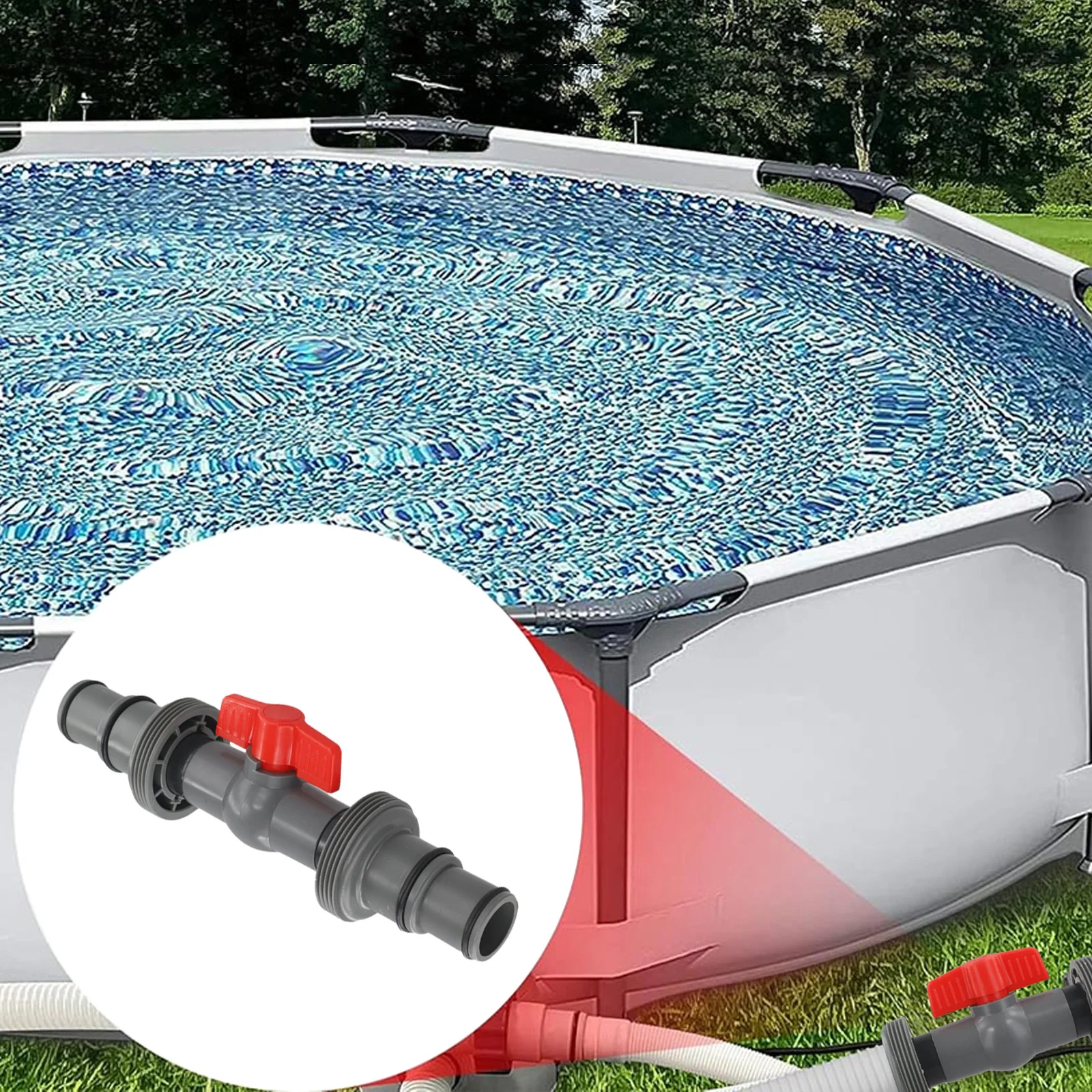 3-way Pool Hose Connector Plastic T-shaped Hose Connector Pool Accessories 38/3mm Sand Filter System Pool Hose Adapter