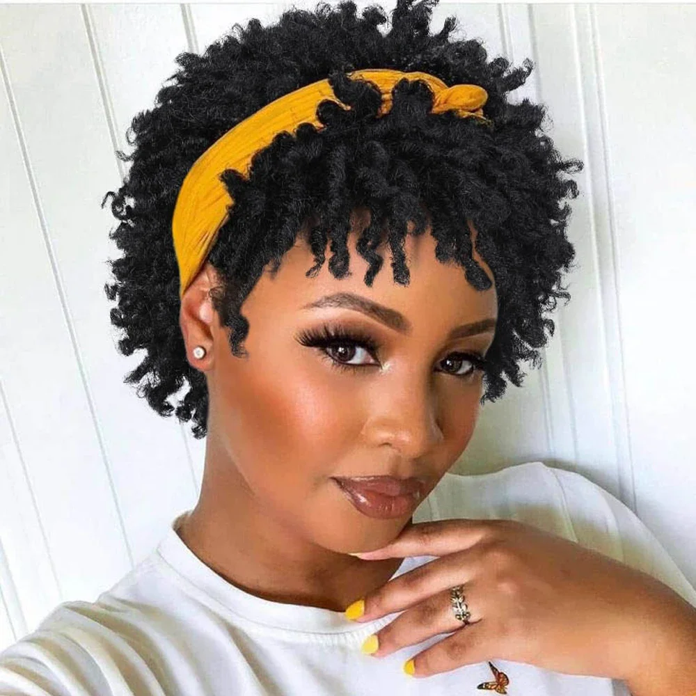 

Synthetic Hair Pieces 6 Inch Crochet Short Locs Toppers With Clip In Braided Dreadlock Hair Half Wigs For Short Women and Men