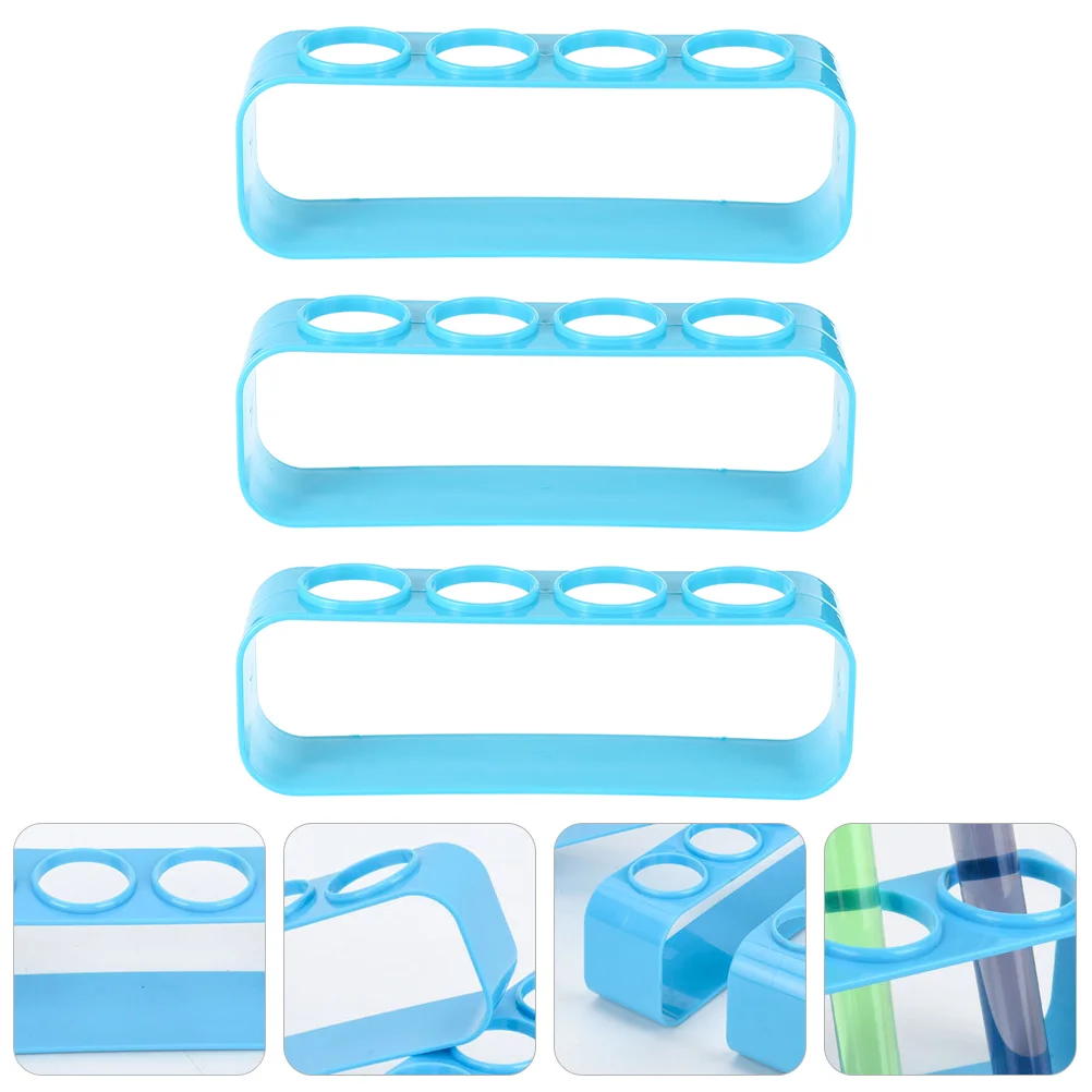 

3 Pcs Scientific Test Tube Rack Sponge Holder Children Experiment Auxiliary Blue Kids Science