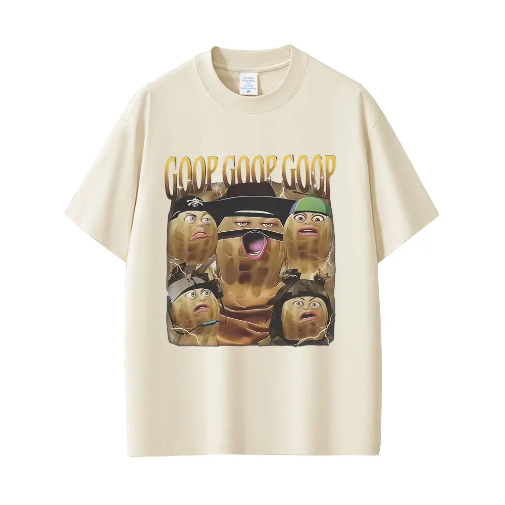 The Burnt Peanut Goop Goop Goop Funny Meme T Shirt Fans Gift Men Women Clothing Fashion Casual Cotton Short Sleeve T-shirts Tops