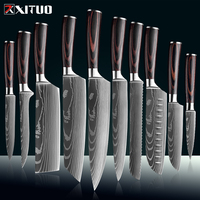 XITUO Professional Damascus Laser Pattern Chef Knife High-Quality Kitchen Knife, Sharp Slicing Cleaver, Boning & Utility Knife